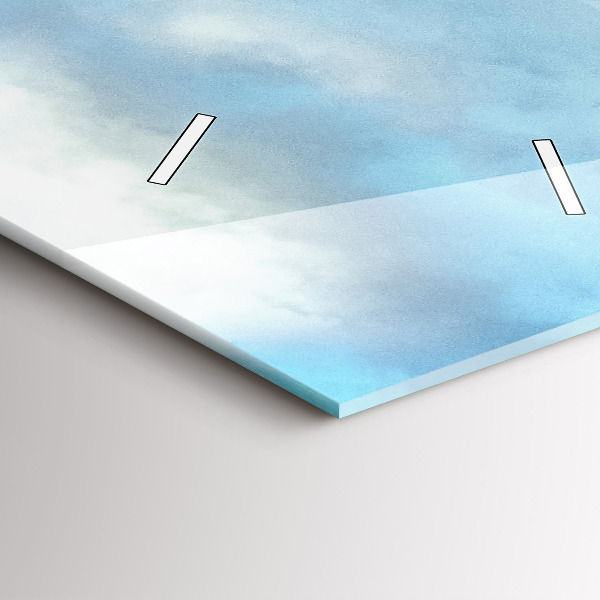 Ceas vertical de perete din sticlă Peisaj montan