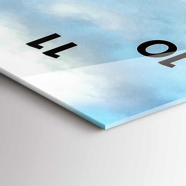 Ceas vertical de perete din sticlă Peisaj montan