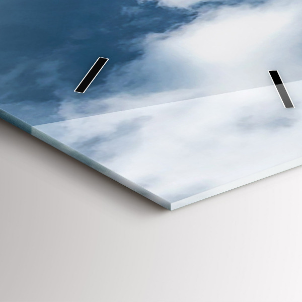 Ceas vertical de perete din sticlă Panorama orasului Ostrava