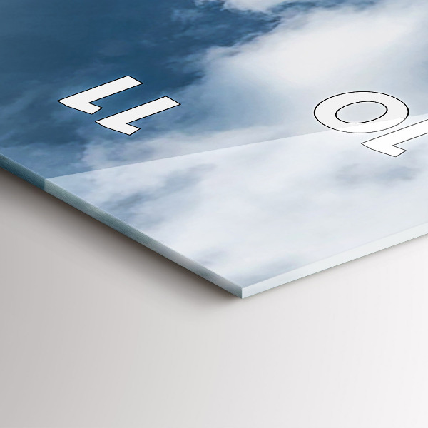 Ceas vertical de perete din sticlă Panorama orasului Ostrava