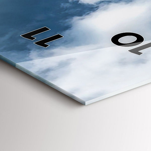 Ceas vertical de perete din sticlă Panorama orasului Ostrava