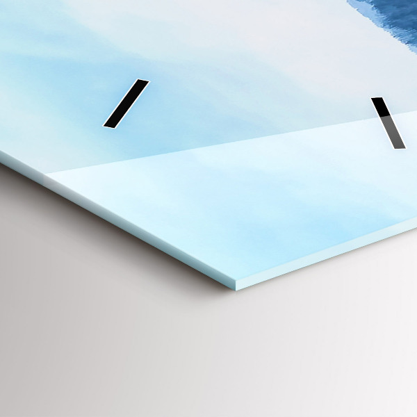 Ceas vertical de perete din sticlă Panorama orasului iarna