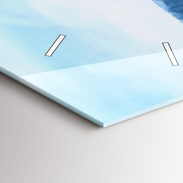 Ceas vertical de perete din sticlă Panorama orasului iarna