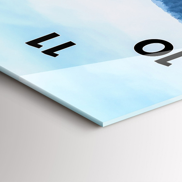 Ceas vertical de perete din sticlă Panorama orasului iarna