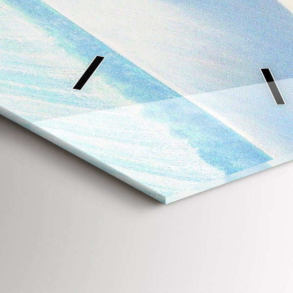 Ceas vertical de perete din sticlă Peisaj rural din Moravia