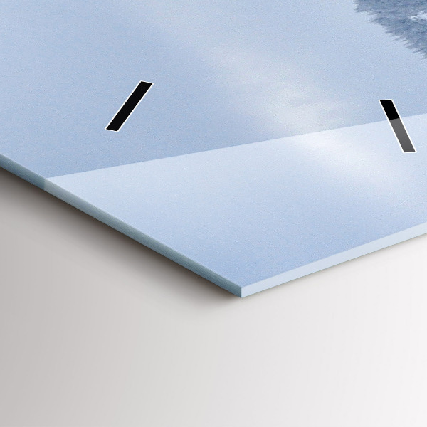 Ceas vertical de perete din sticlă Munții Uriașii Cehi iarna