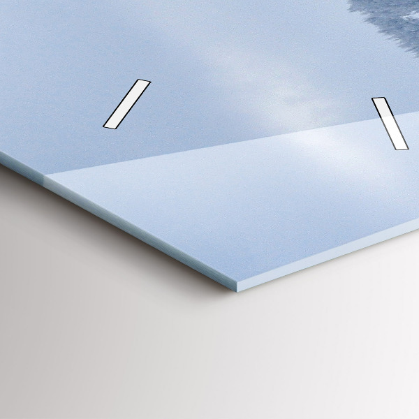 Ceas vertical de perete din sticlă Munții Uriașii Cehi iarna