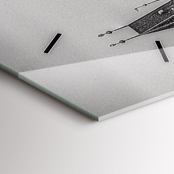 Ceas vertical de perete din sticlă Podul Carol din Praga