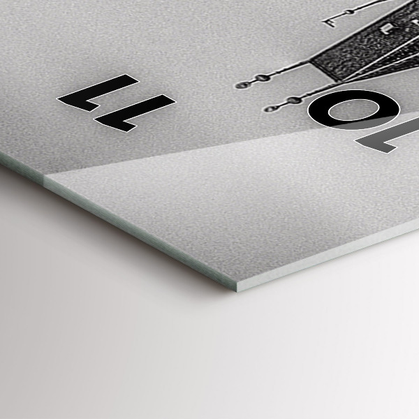 Ceas vertical de perete din sticlă Podul Carol din Praga