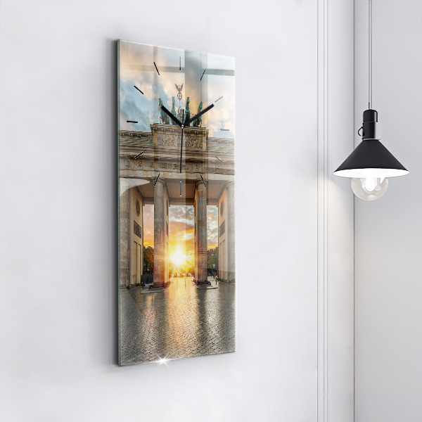 Ceas vertical de perete din sticlă Poarta Brandenburg din Berlin