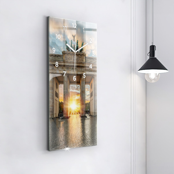 Ceas vertical de perete din sticlă Poarta Brandenburg din Berlin