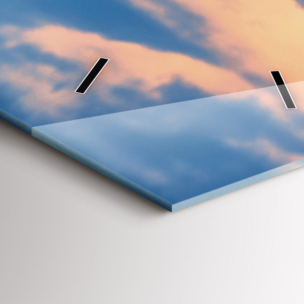 Ceas vertical de perete din sticlă Vedere la primărie