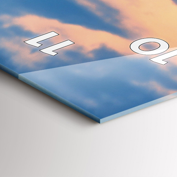 Ceas vertical de perete din sticlă Vedere la primărie