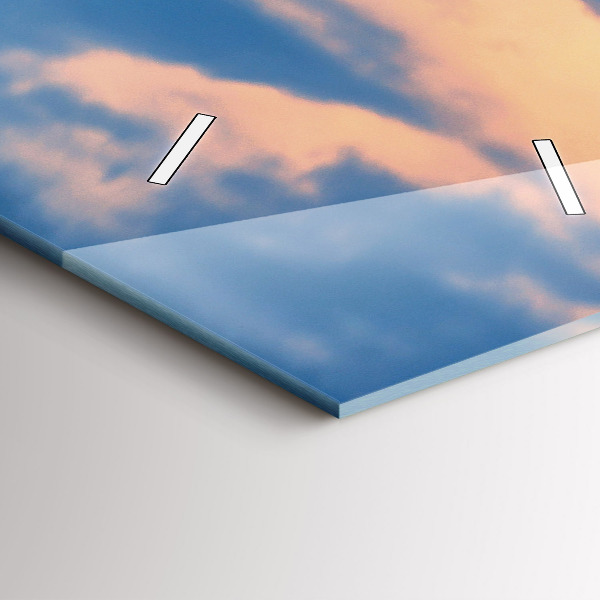 Ceas vertical de perete din sticlă Vedere la primărie