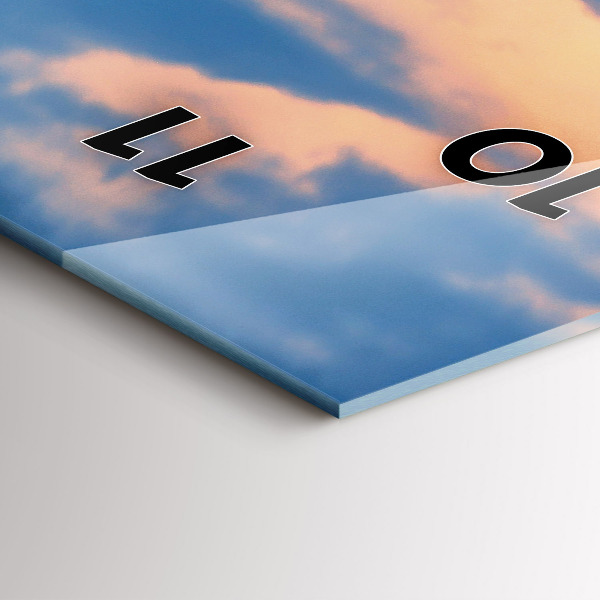 Ceas vertical de perete din sticlă Vedere la primărie