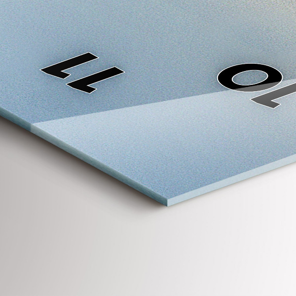 Ceas vertical de perete din sticlă Vacanta la plaja