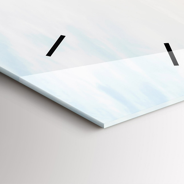 Ceas vertical de perete din sticlă Apus peste mare