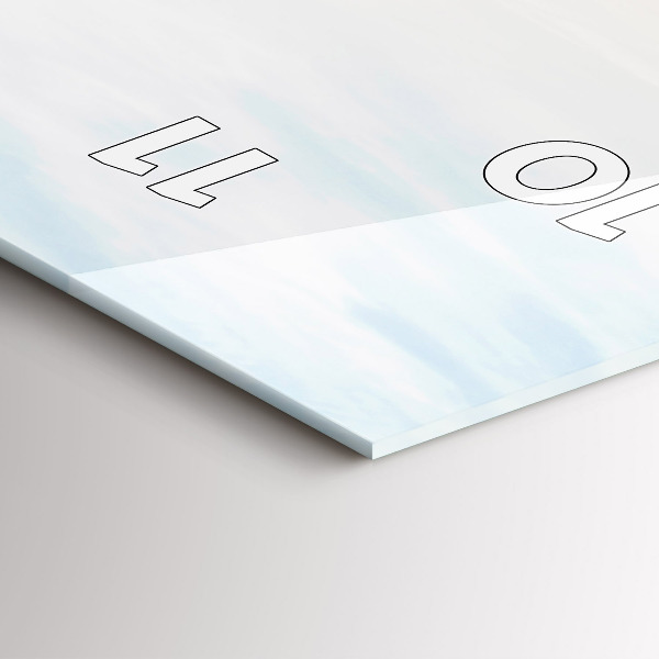 Ceas vertical de perete din sticlă Apus peste mare