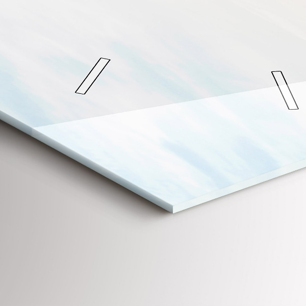 Ceas vertical de perete din sticlă Apus peste mare