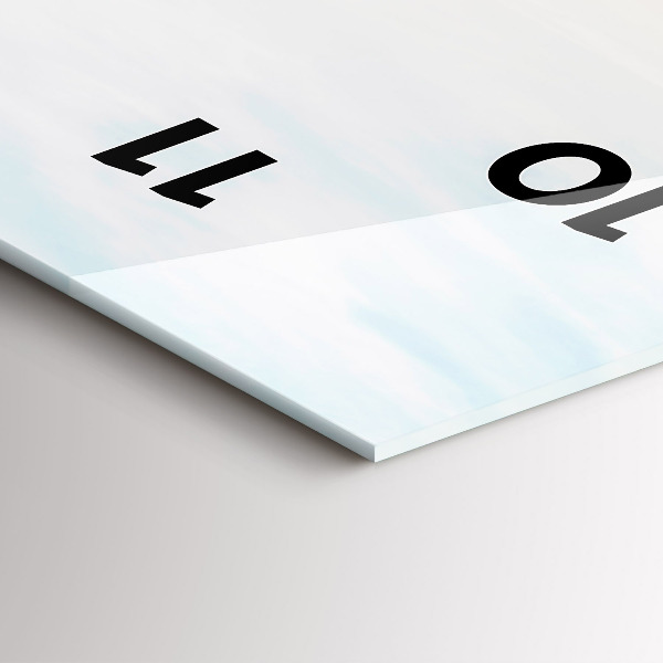 Ceas vertical de perete din sticlă Apus peste mare