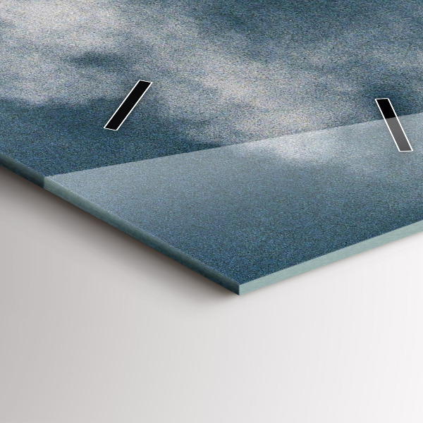 Ceas vertical de perete din sticlă Munții Watzmann