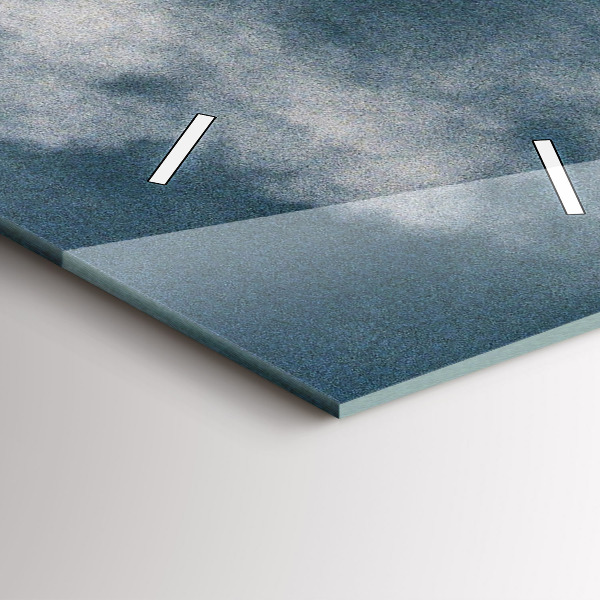 Ceas vertical de perete din sticlă Munții Watzmann