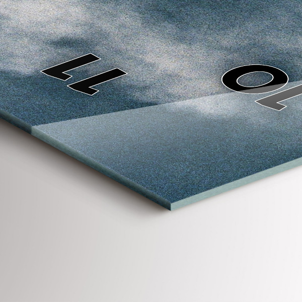 Ceas vertical de perete din sticlă Munții Watzmann