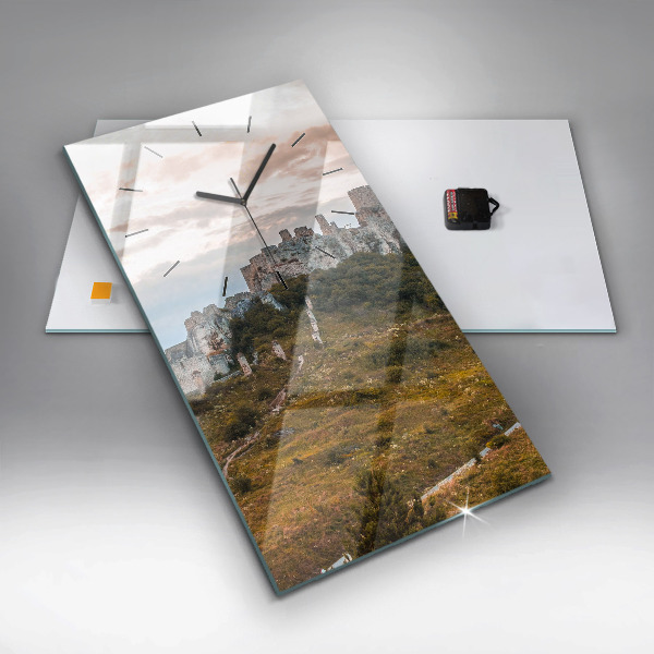 Ceas vertical de perete din sticlă Castelul Spiš din Slovacia