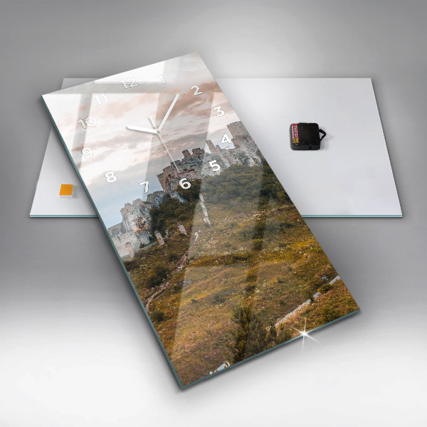 Ceas vertical de perete din sticlă Castelul Spiš din Slovacia