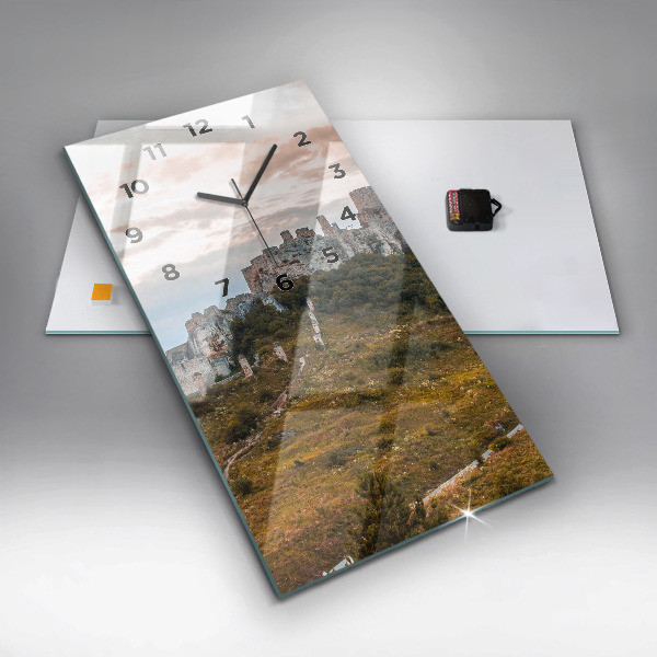 Ceas vertical de perete din sticlă Castelul Spiš din Slovacia