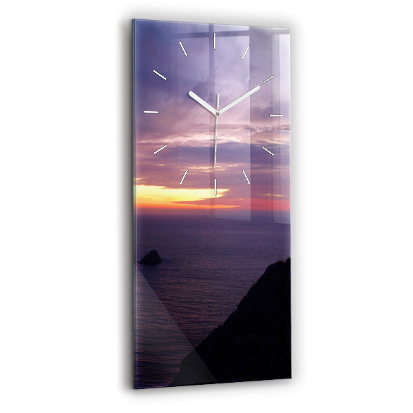 Ceas vertical de perete din sticlă Cap de piatră