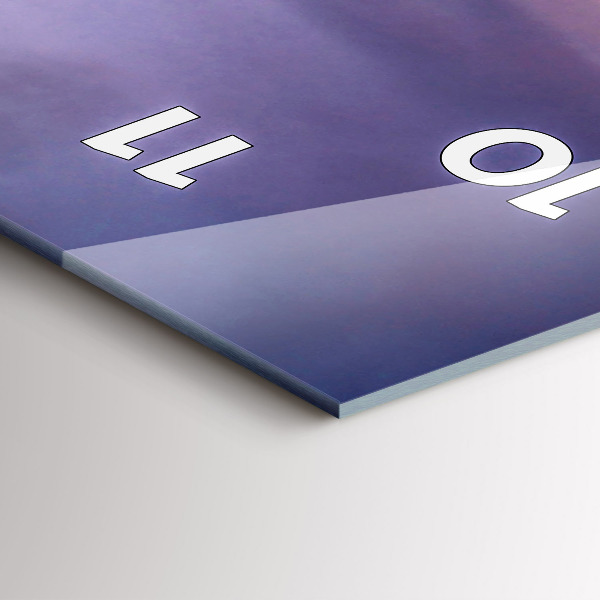 Ceas vertical de perete din sticlă Cap de piatră