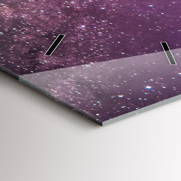 Ceas vertical de perete din sticlă Peisaj montan