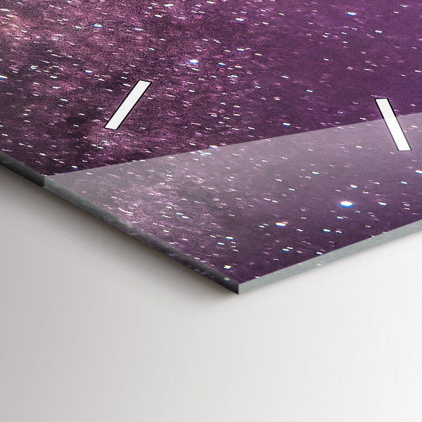 Ceas vertical de perete din sticlă Peisaj montan