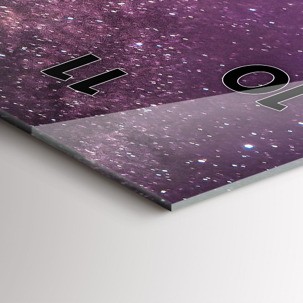 Ceas vertical de perete din sticlă Peisaj montan