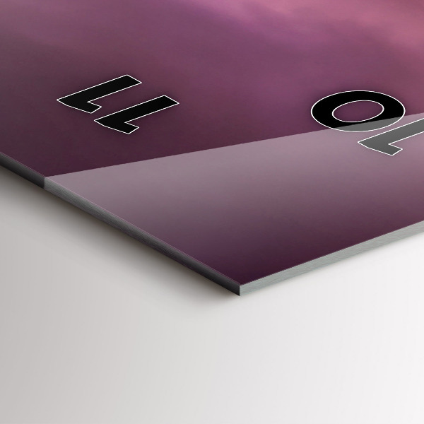 Ceas vertical de perete din sticlă Apus de soare North Scottsdale