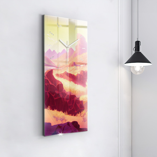 Ceas vertical de perete din sticlă desertul Arizona