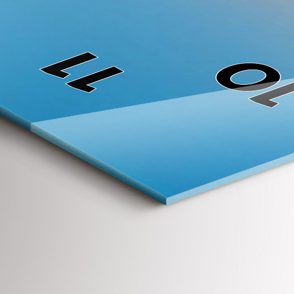 Ceas vertical de perete din sticlă Munții din San Antonio SUA