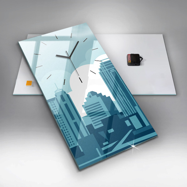 Ceas vertical de perete din sticlă Arhitectura in SUA