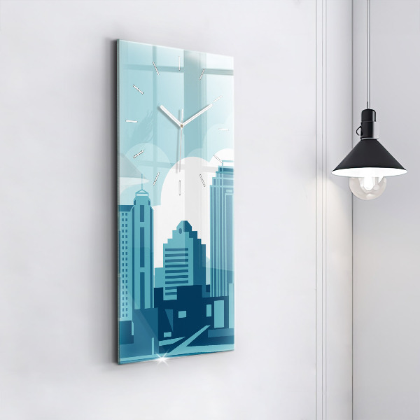 Ceas vertical de perete din sticlă Arhitectura in SUA