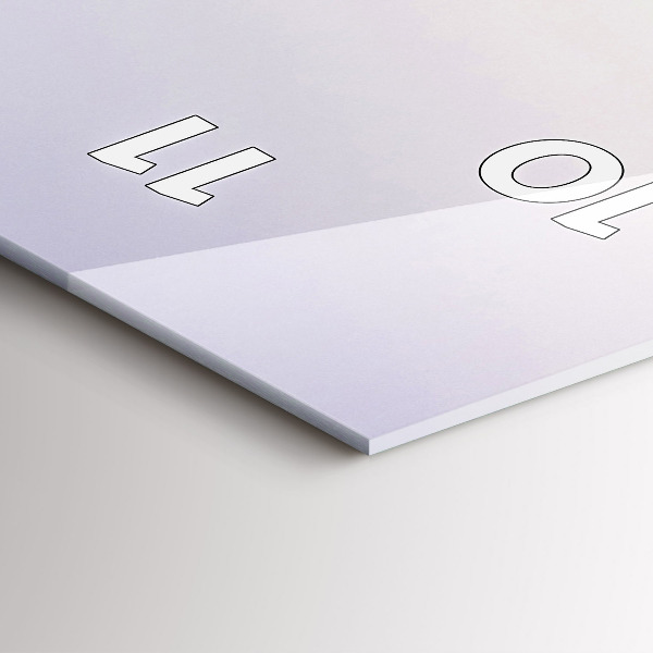 Ceas vertical de perete din sticlă Lacul și munții Pirinei