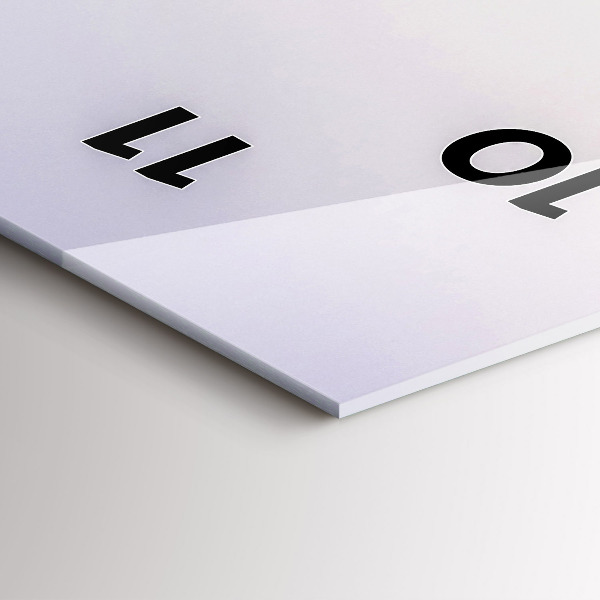 Ceas vertical de perete din sticlă Lacul și munții Pirinei