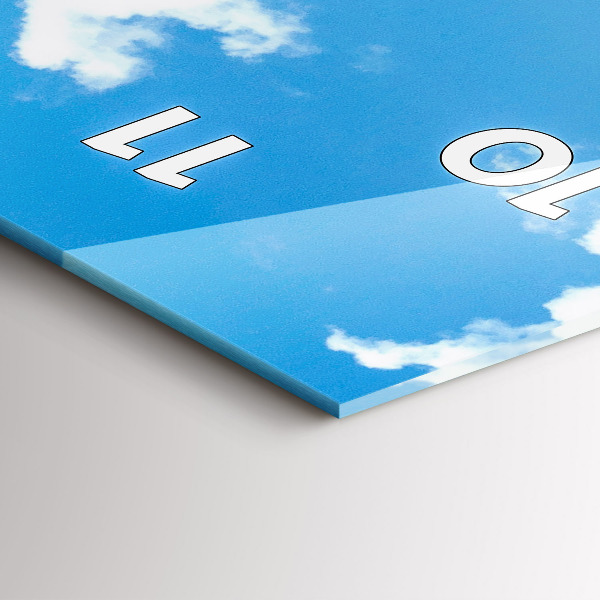 Ceas vertical de perete din sticlă Peisaj stâncos