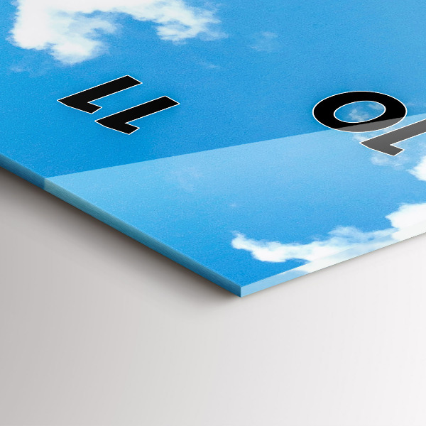 Ceas vertical de perete din sticlă Peisaj stâncos