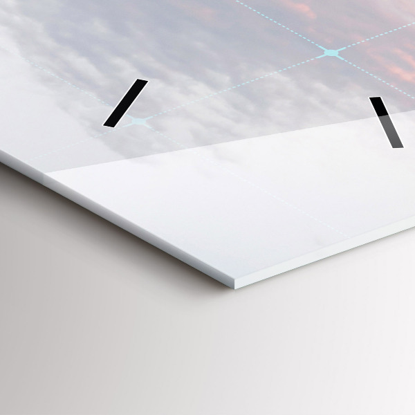 Ceas vertical de perete din sticlă Zgârie-nori din Philadelphia