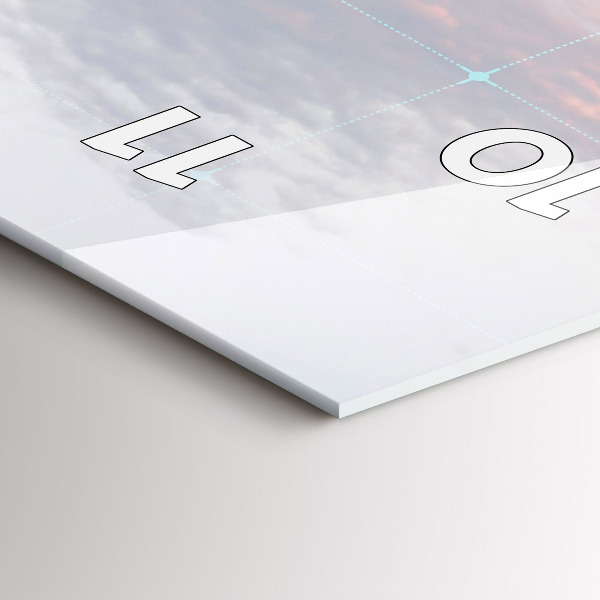 Ceas vertical de perete din sticlă Zgârie-nori din Philadelphia