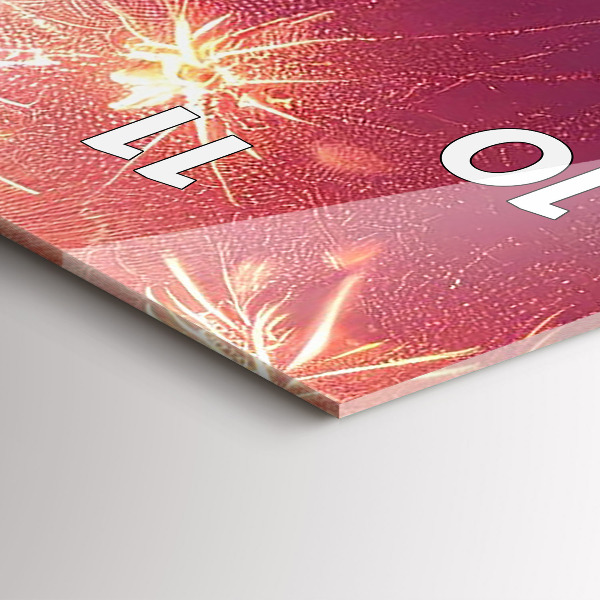 Ceas vertical de perete din sticlă Oraș noaptea în Philadelphia