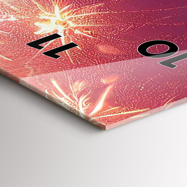 Ceas vertical de perete din sticlă Oraș noaptea în Philadelphia