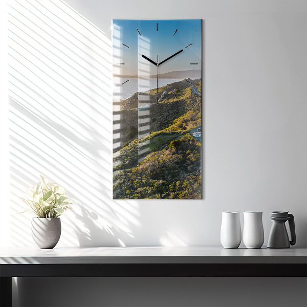 Ceas vertical de perete din sticlă Drumul din jurul San Francisco