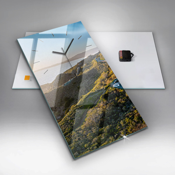 Ceas vertical de perete din sticlă Drumul din jurul San Francisco